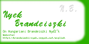 nyek brandeiszki business card